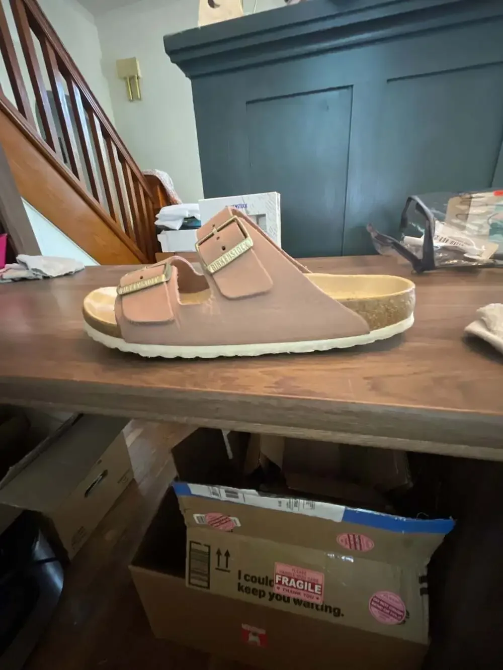 Birkenstock Arizona Suede Leather Sandals in Lavender / Purple - Picture 5 of 10